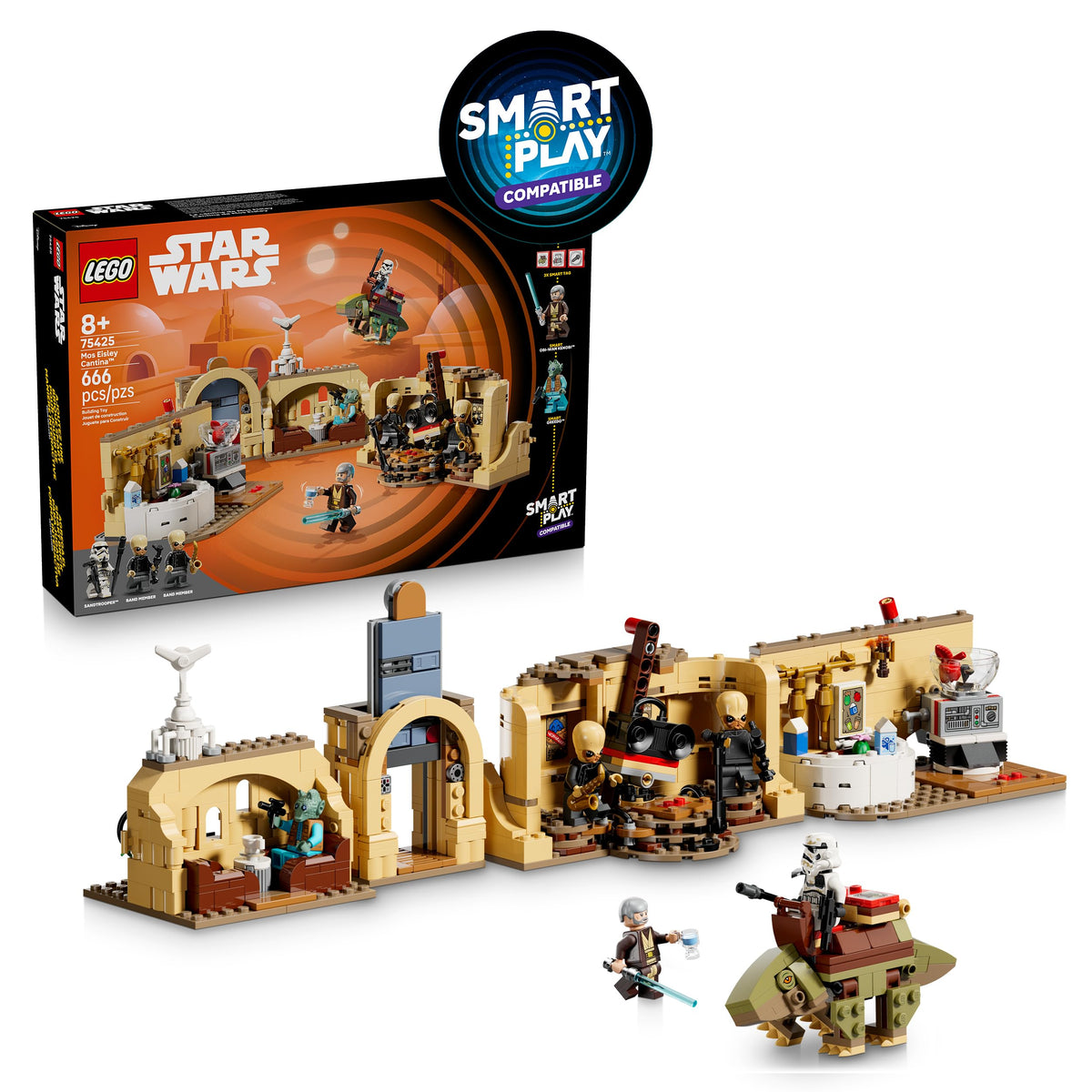 LEGO Star Wars SMART Play Bundle: Setul de duel din sala tronului & Setul A-Wing All-In-One 75427 & Setul compatibil Mos Eisley Cantina 75425 - Jucării interactive - Cadouri pentru băieți și fete de 9+ ani