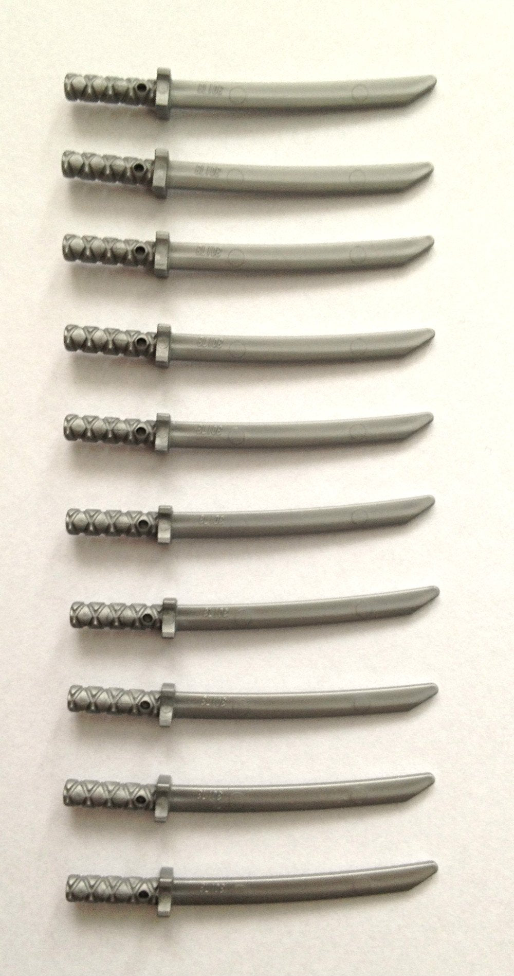 LEGO Ninjago: 10 Silver Samurai Ninja Swords (Weapons for Minifigures)