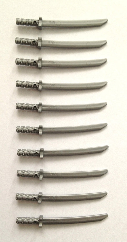 LEGO Ninjago: 10 Silver Samurai Ninja Swords (Weapons for Minifigures)