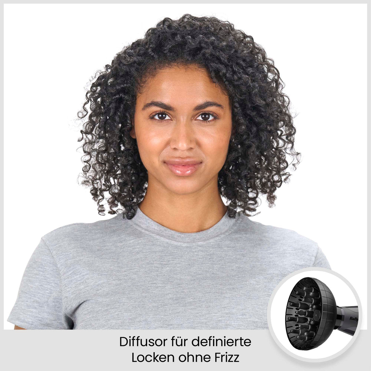 BaByliss Italian Air Pro Hair Dryer with Diffuser – Made in Italy, 2200W high-performance hair dryer, ion anti-frizz technology, 2 temperature and 2 speed settings, Black, 6719DE