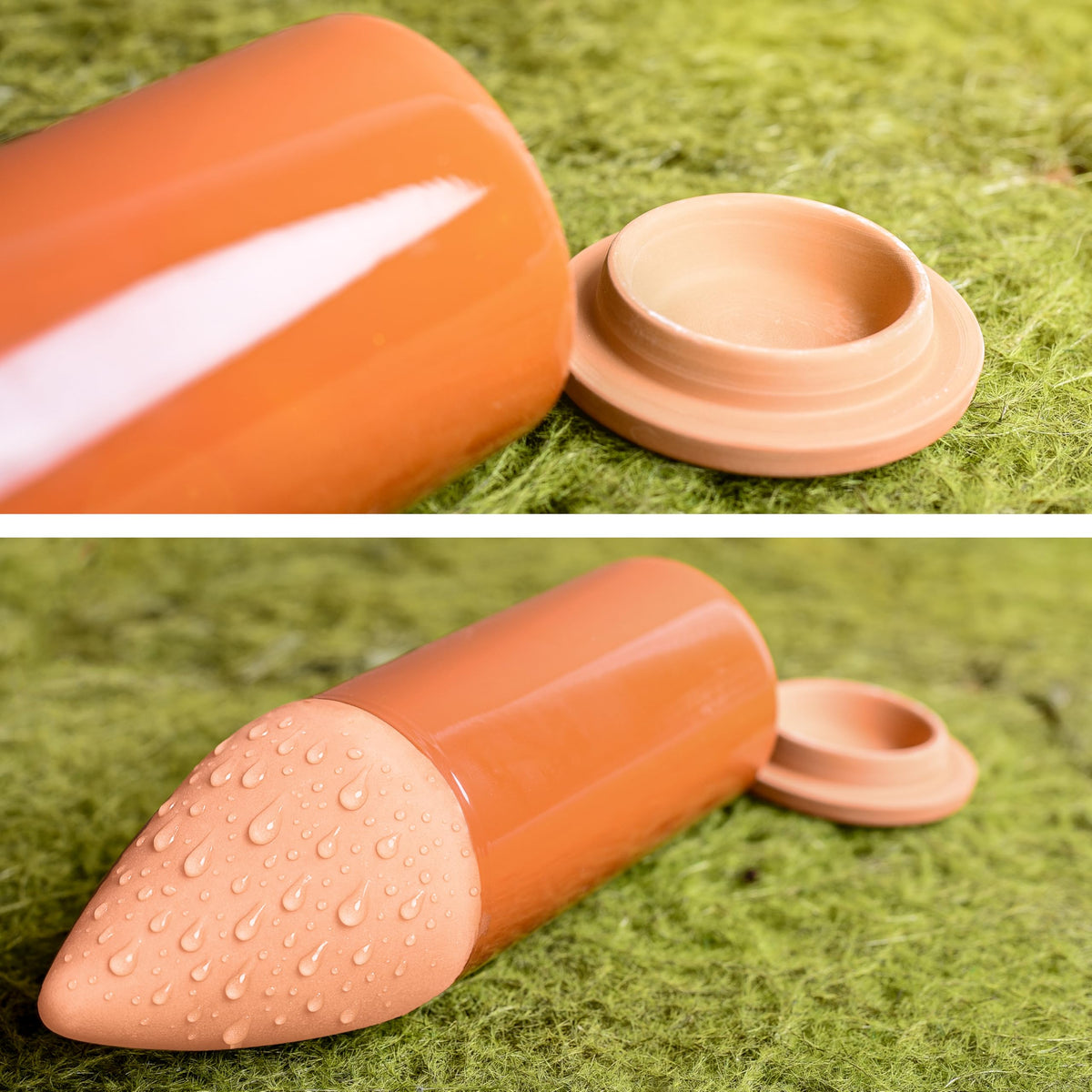 LIVONDO Terracotta Watering Aid handcrafted | Modern watering aid | Plant watering without electricity (3 x 3-pack 330 ml) - 9004550015522