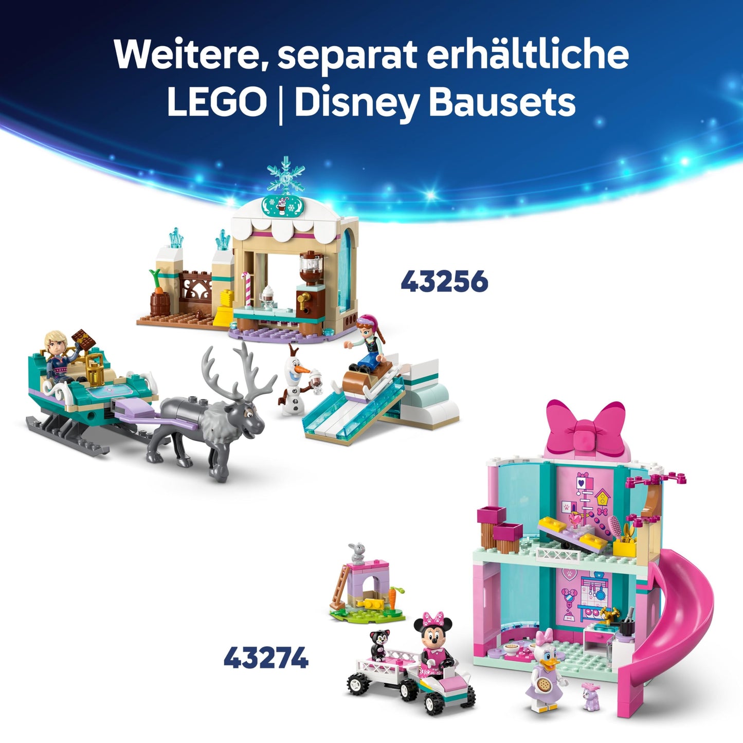 LEGO ǀ Disney and Pixar's party train and the RC car from Toy Story - with Woody, Jessie, Porzellinchen and Buzz Lightyear minifigures - creative gift for boys and girls aged 4 and up - 43264