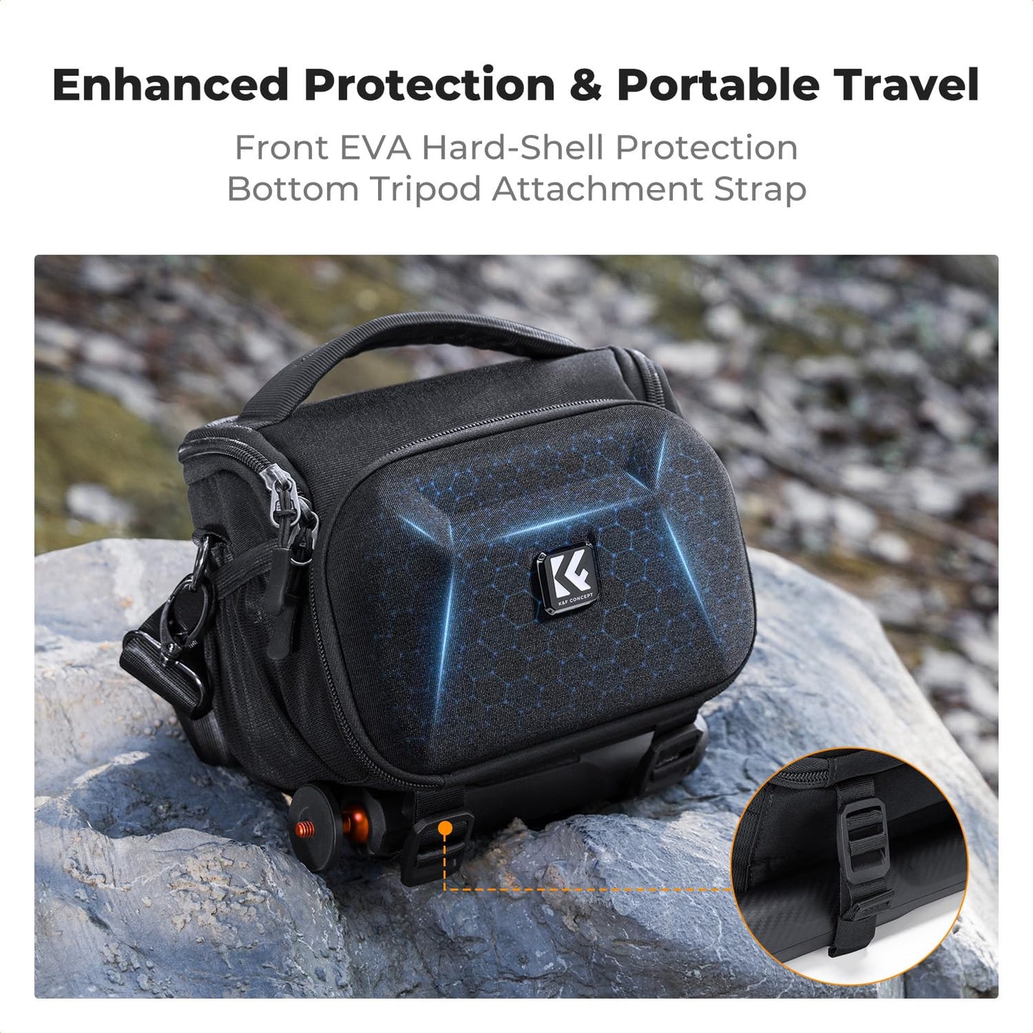 K&F CONCEPT Camera Bag SLR for DSLR/SLR, Photography and Everyday Photo Bag, Small Photo Backpack, Camera Shoulder Bag with Tripod Holder, Small (S) - KF13.222