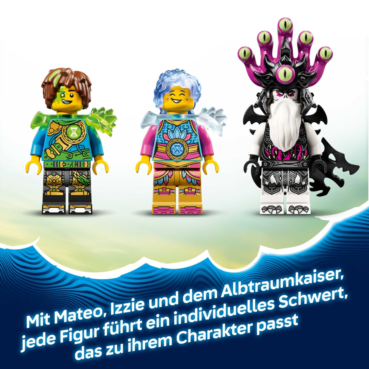 LEGO DREAMZzz 2in1 fox guard mech - action figure, convertible into fox warrior - including 3 minifigures and collectible green treasure creature - gift for boys aged 9 and up - 71508