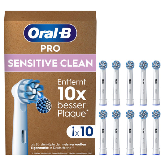 Oral-B Replacement Brush Heads PRO Sensitive Clean, White, 10 Pieces - 8006540862094