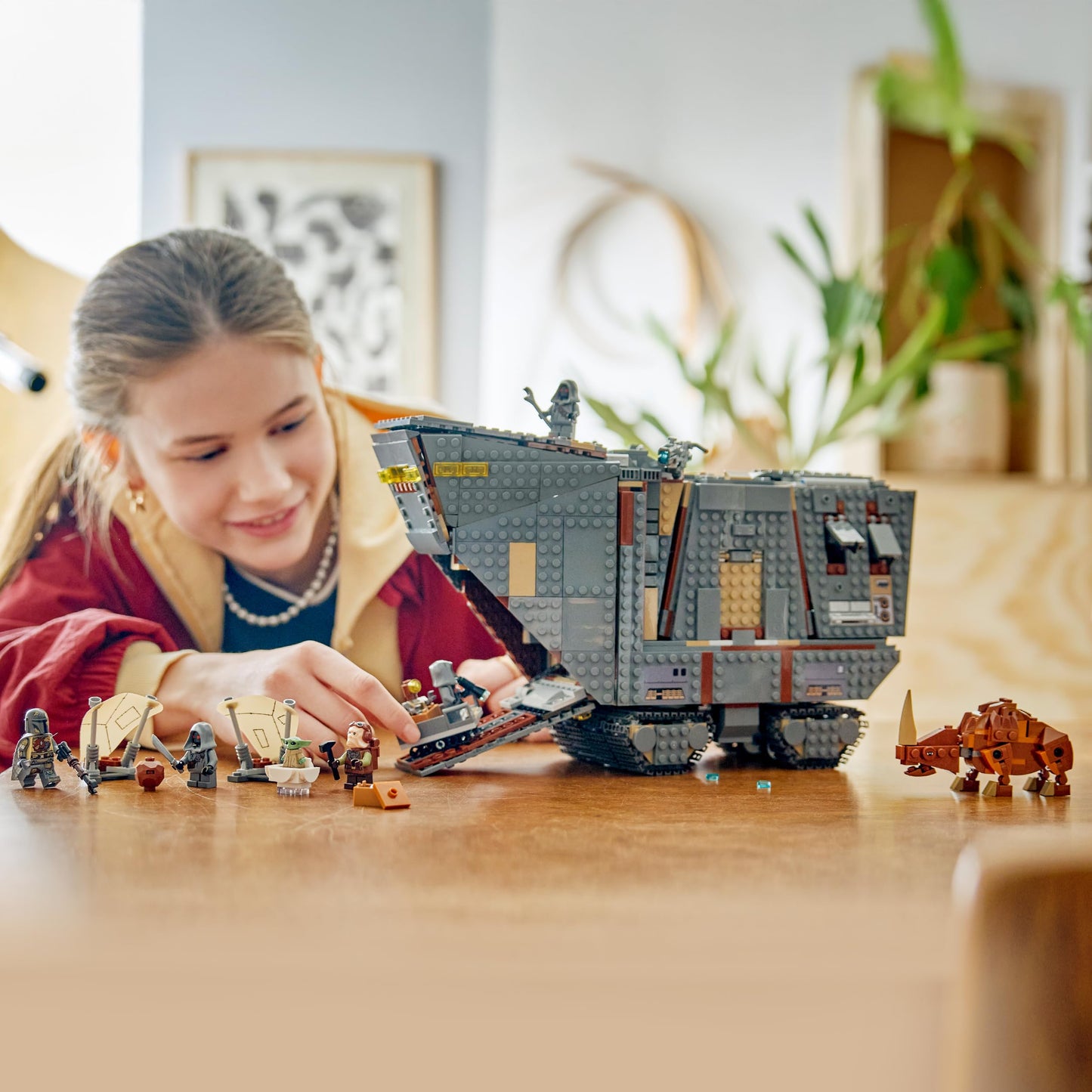 LEGO Star Wars 75453 Offworld Sandcrawler and Mudhorn - model kit with Grogu figure & 5 minifigures, including The Mandalorian - birthday gift for teenage boys aged 14 and over & film fans