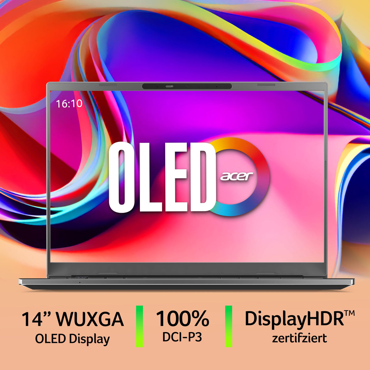 Acer Aspire 14 AI OLED | Laptop | Ryzen AI 5 | 16GB | 1TB | cu adaptor de alimentare - A14-61M-R8XZ
