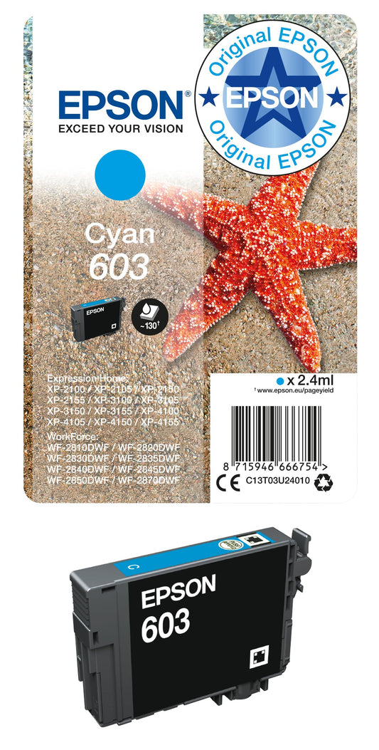 Epson 603 Cyan (C13T03U24010)