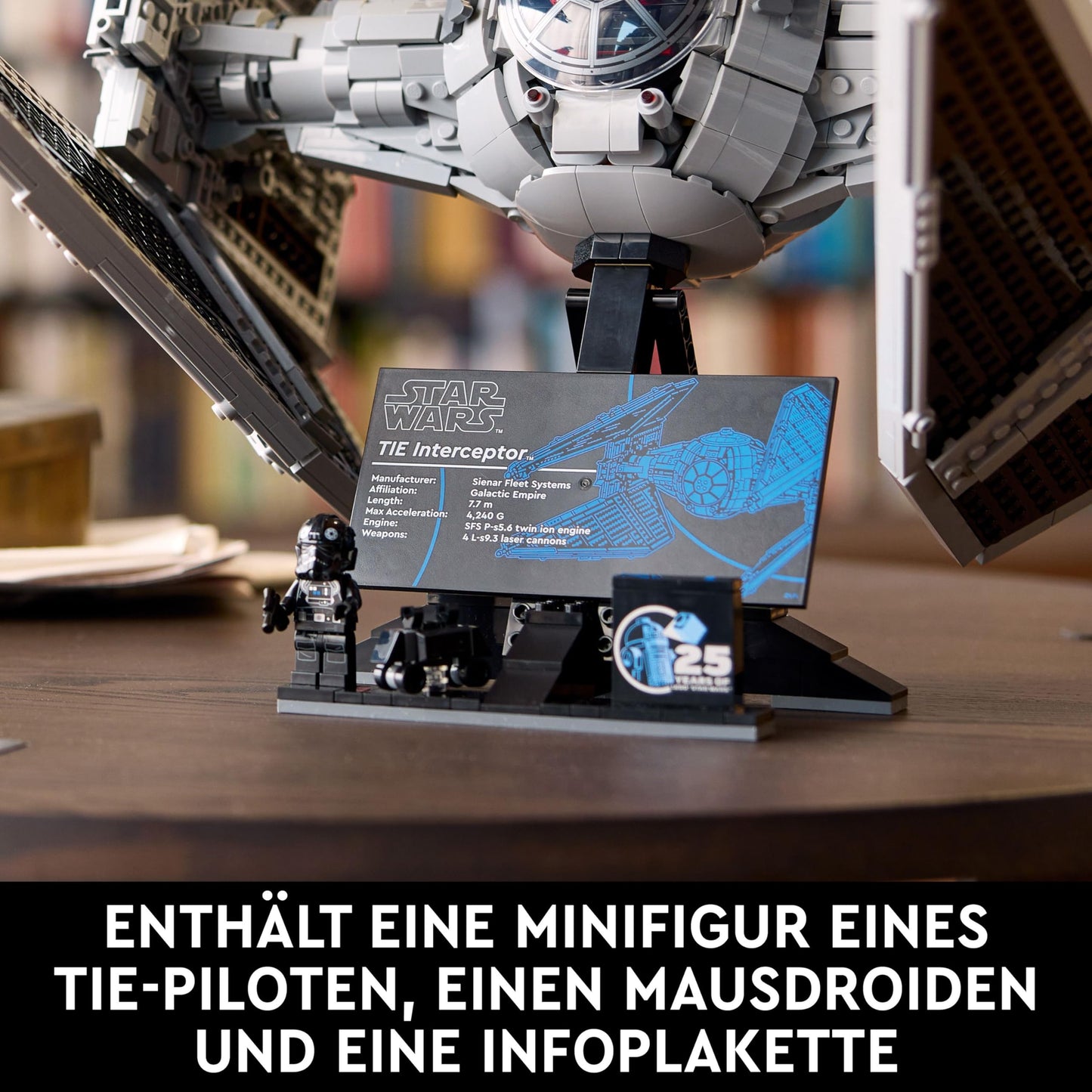 LEGO Star Wars TIE Interceptor Creative Ultimate Collector Series Building Set for Adults Starfighter Bricks Gift for Fans Collectible UCS Set 75382