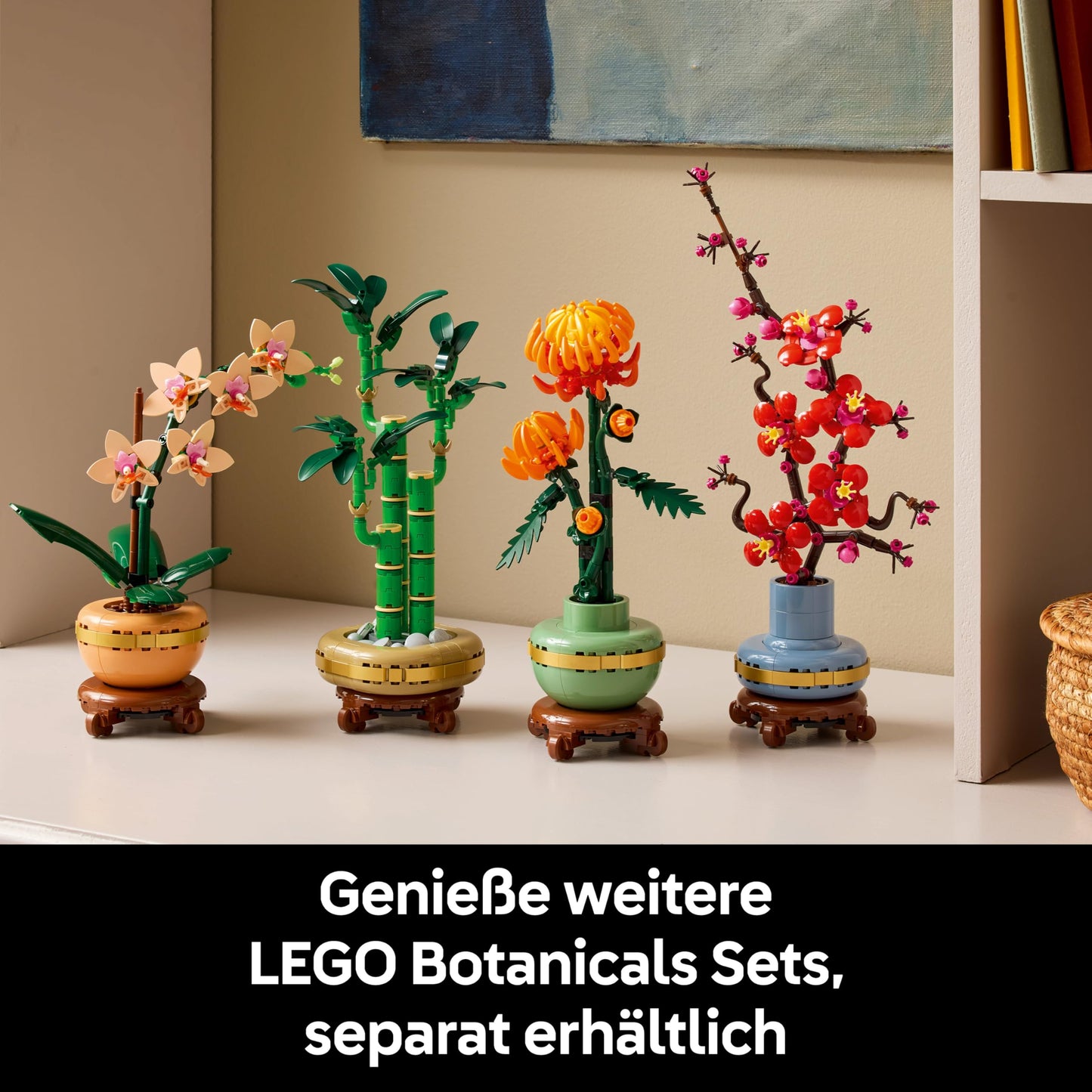 LEGO Botanicals Mini Orchid - Artificial Flower Set for Adults - Houseplant with Terracotta Style Flower Pot - DIY Birthday Gift Idea - 10343