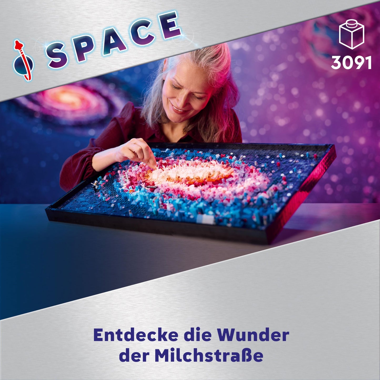 LEGO Art The Milky Way Galaxy Wall Decor Gift for Space and Astronomy Fans Building Set for Adults Creative Activity Solar System and Constellations Wall Art for Living Room 31212