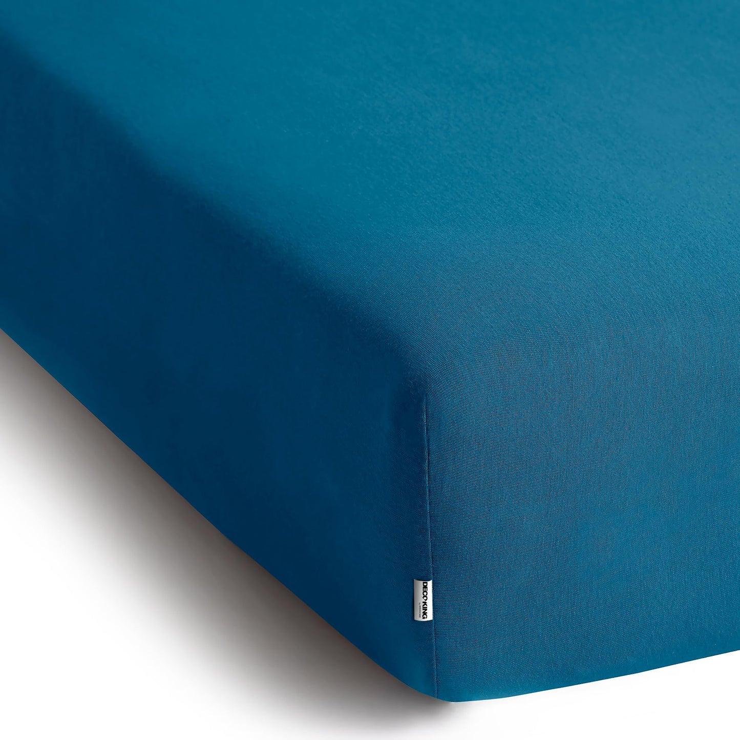 DecoKing fitted sheet 200x220 220x240 cm 100% combed cotton blue fitted sheets jersey box spring bed amber 200 x 220 220 x 240 - Amber