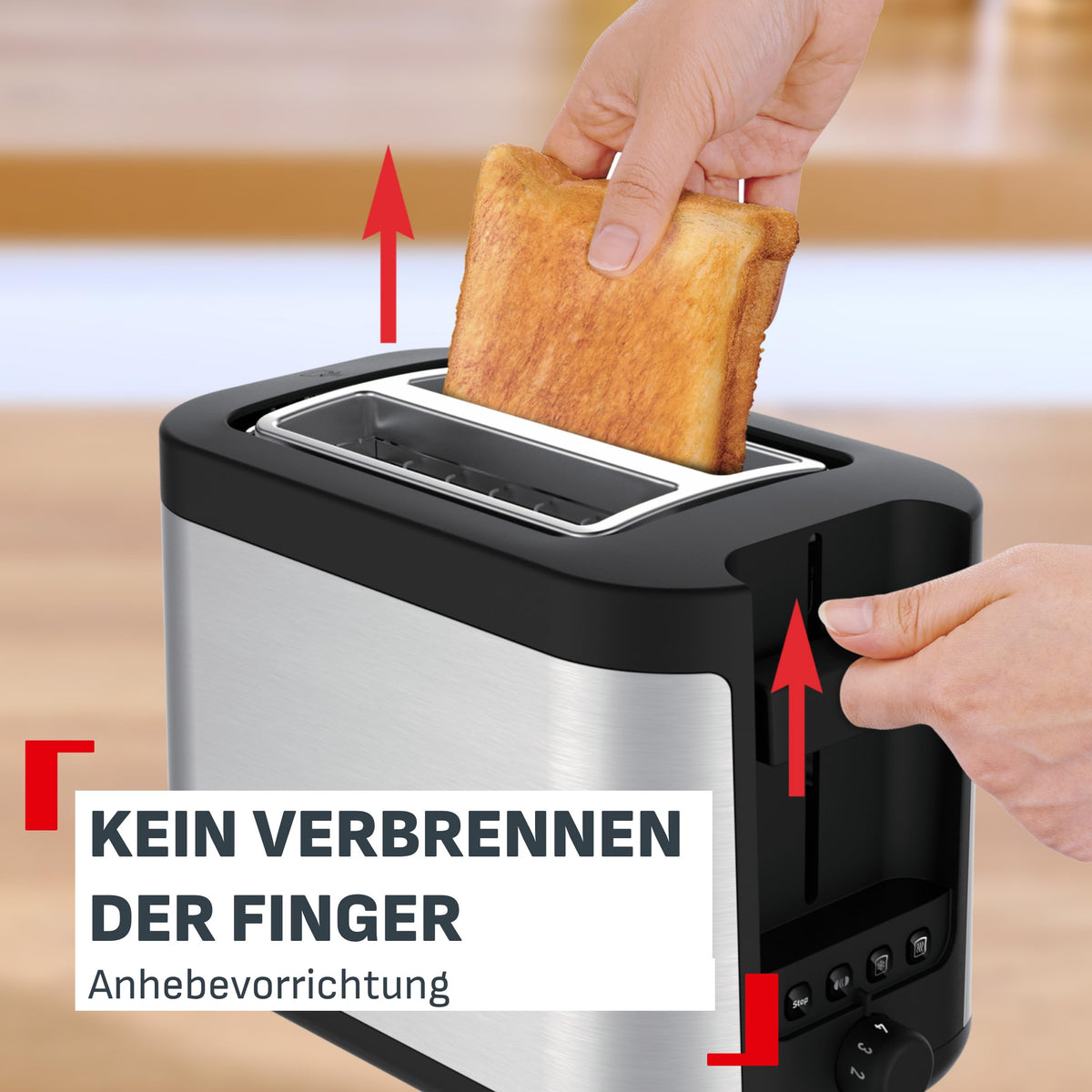 Tefal Element Toaster cu fante duble, suport integrat pentru chifle - TT4308E0