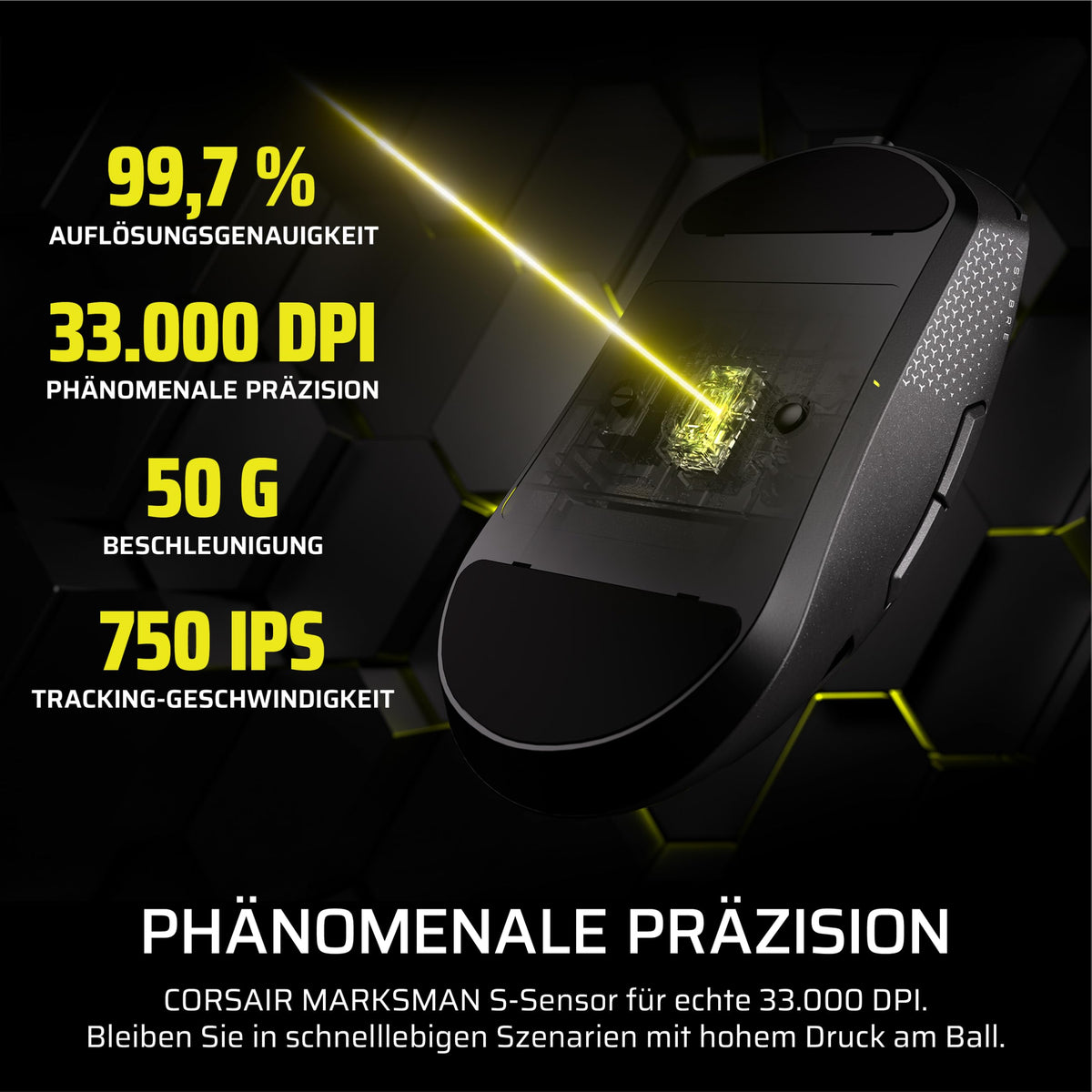 Corsair Sabre v2 PRO Wireless MG FPS Gaming Mouse - Black - CH-931G100-WW