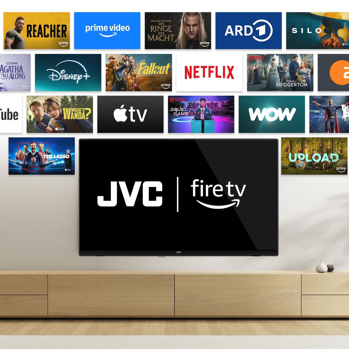JVC TV 32 inch Fire TV HD-Ready Smart TV HDR TV with Alexa voice control and