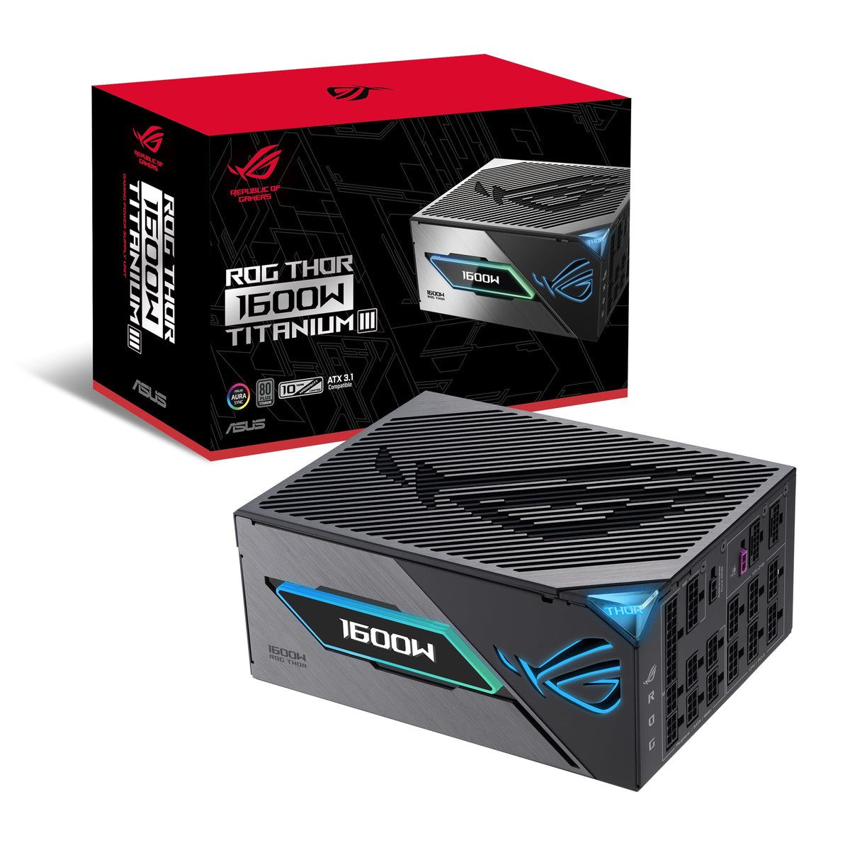 ASUS ROG Thor 1600W Titanium III Gaming Evo Power Supply - 90YE00VB-B0NA00