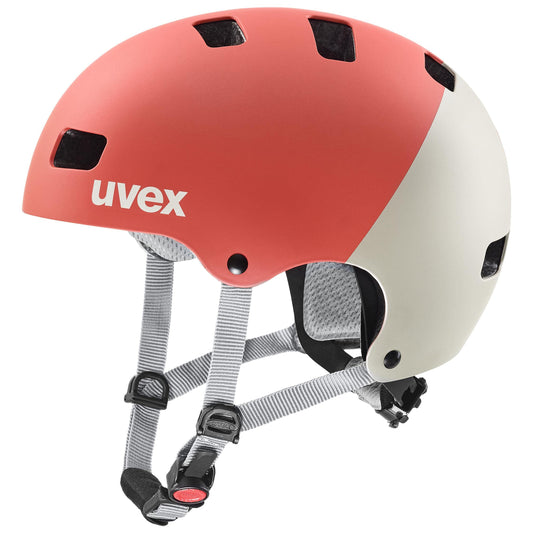 uvex Kid 3 cc - robust bicycle helmet for children - individual size adjustment - optimized ventilation - grapefruit sand matt - 51-55 cm - S4149721415
