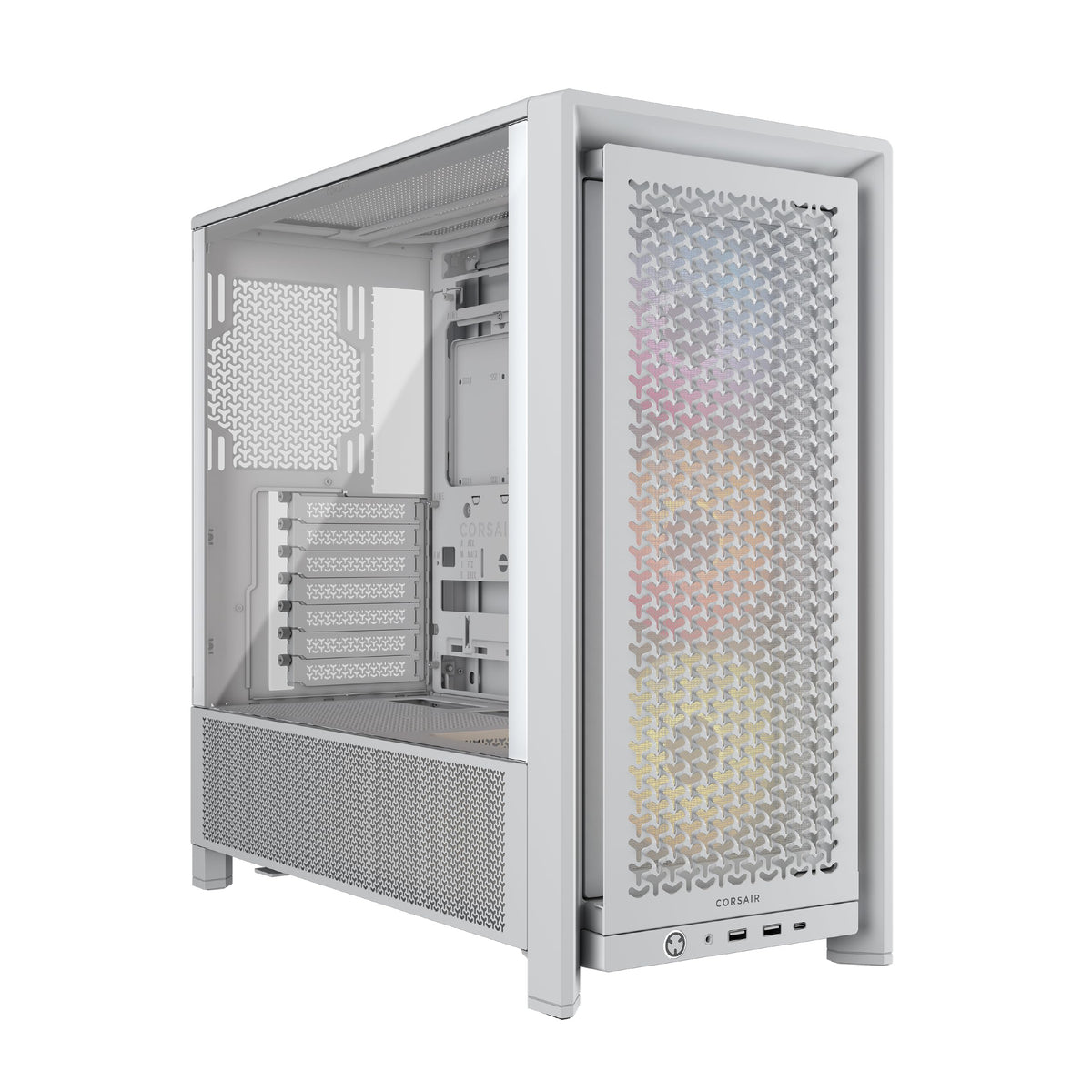 CORSAIR Frame 4000D RS ARGB Modular Mid-Tower ATX PC Case - White - CC-9011297-WW