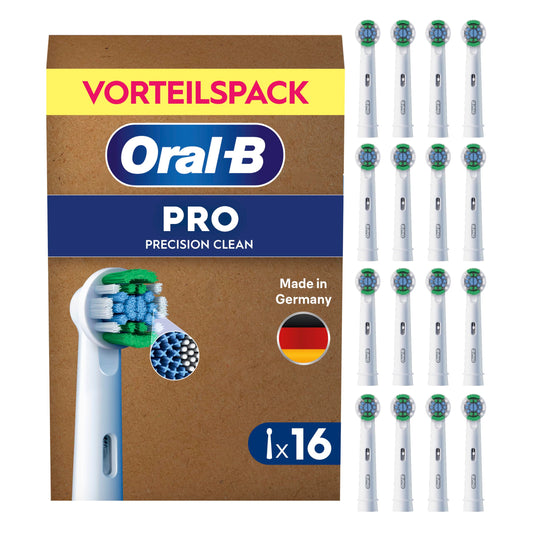 Oral-B Replacement Brush Heads PRO Precision Clean, White, 16 Pieces - 8006530035743