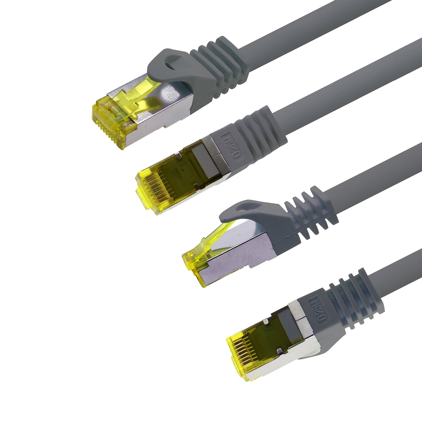 1aTTack.de Cat.7 network cable 25m gray 1 piece Cat7 Ethernet cable network LAN cable raw cable 10 Gb s SFTP PIMF LSZH set patch cable with Rj 45 plug Cat.6a - 4251073615110
