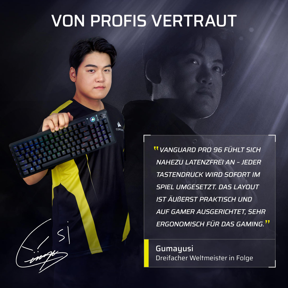 Corsair Vanguard PRO 96 Wired Gaming Keyboard - Black - CH-91E911G-DE
