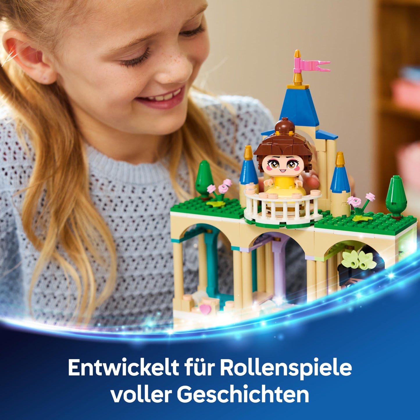 LEGO ǀ Disney Princess The mini princesses Belle and Tiana with their castle - toy with 2 mini dolls and accessories - DIY decoration - gift for girls aged 5 and over and Disney fans - 43291
