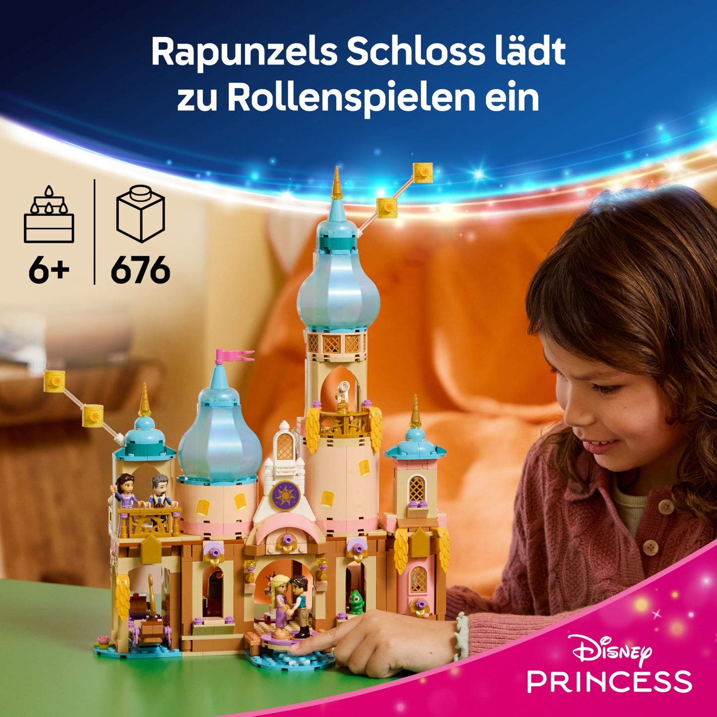 LEGO ǀ Disney Princess Rapunzel's Castle - exhibition model with 4 mini dolls, Pascal figure and accessories - birthday gift for girls aged 6 and over and fans of Rapunzel - newly released - 43297