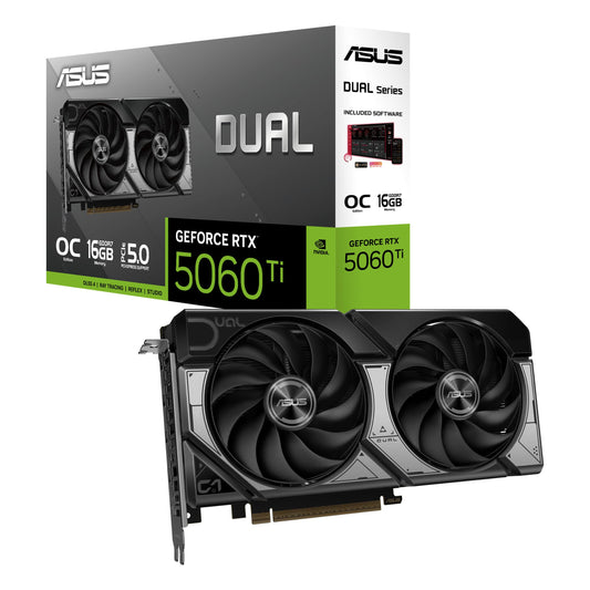 Grafică pentru jocuri ASUS Dual GeForce RTX 5060 Ti 16GB GDDR7 OC Edition - 90YV0MH0-M0NA00