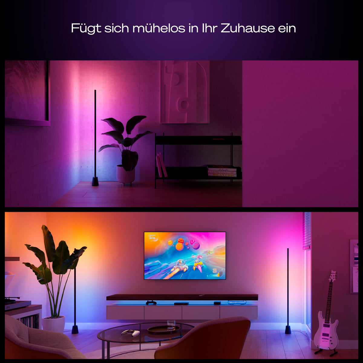 Philips Hue Play Floor Lamp, RGBWWIC LED, 122 cm, Multicolor Gradients, Smart Lighting, Alexa, Google Home, Apple Home, TV Synchronization requires Hue Bridge and Sync Box (sold separately) - 929004321001