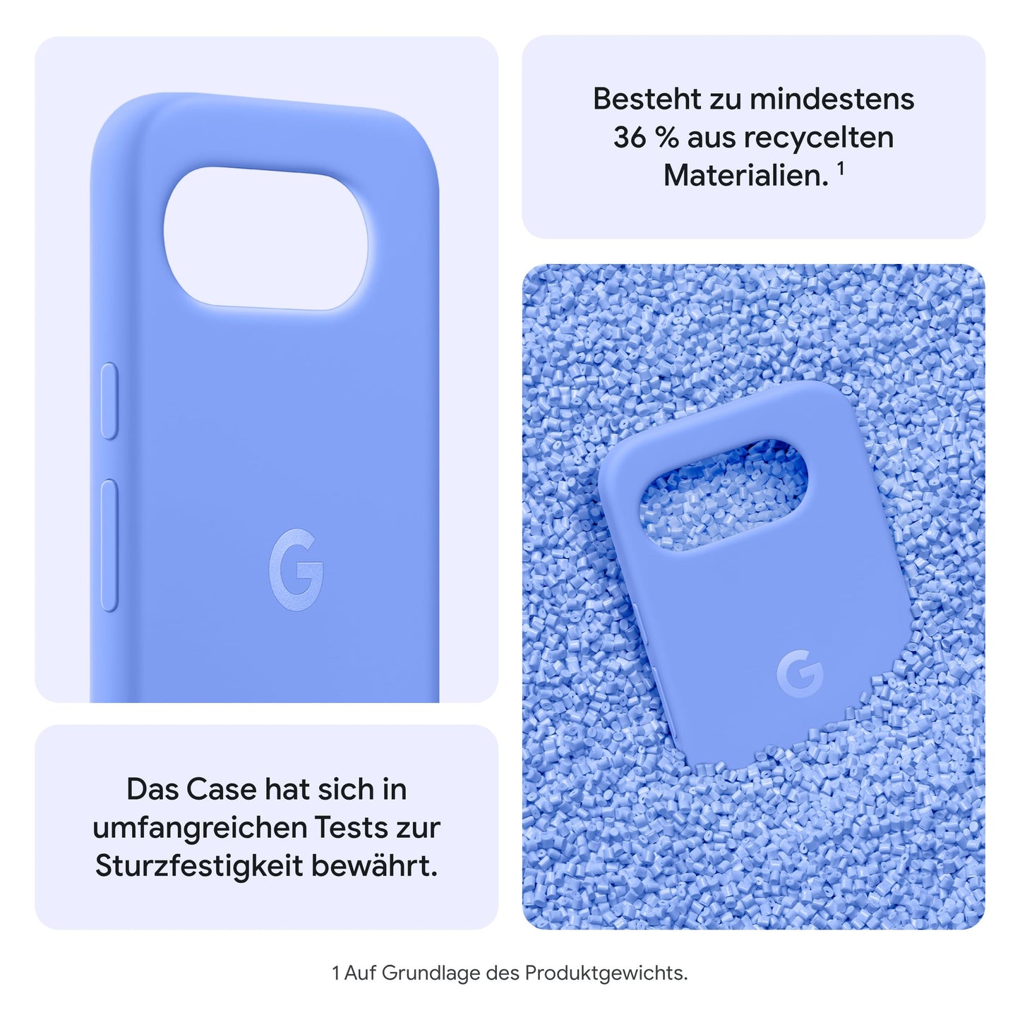Google Pixel 10a - 7 years of Pixel Drops, more than 30 hours of battery life, camera coach, Gemini Live - Fog, 128GB + Pixel 10a Case - Made of recycled plastic, tested for drop resistance - Fog