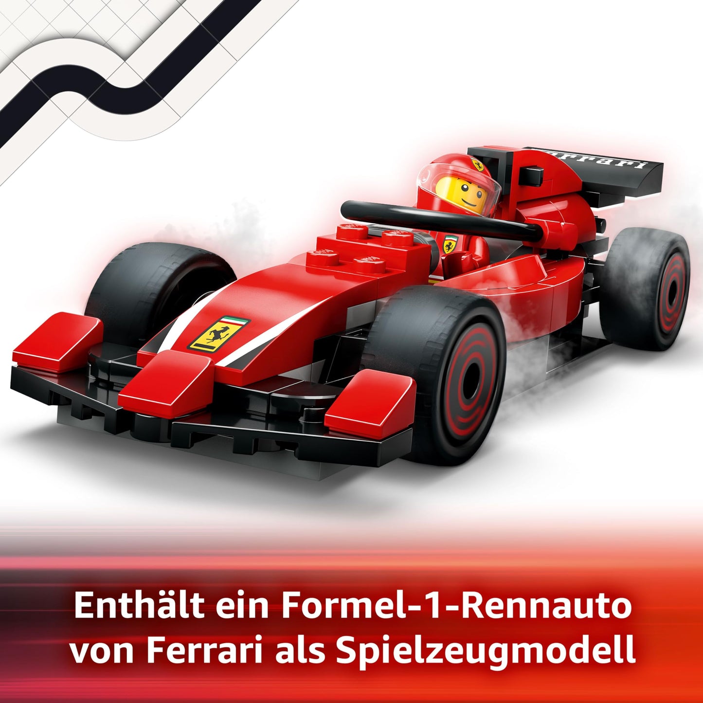 LEGO City F1 Pit Stop with Pit Crew and Ferrari Speedster - Formula 1 Pit Stop Set with 1 Racing Driver and 4 Mechanic Minifigures - Toy Racing Car for Boys and Girls from 6 Years - 60443