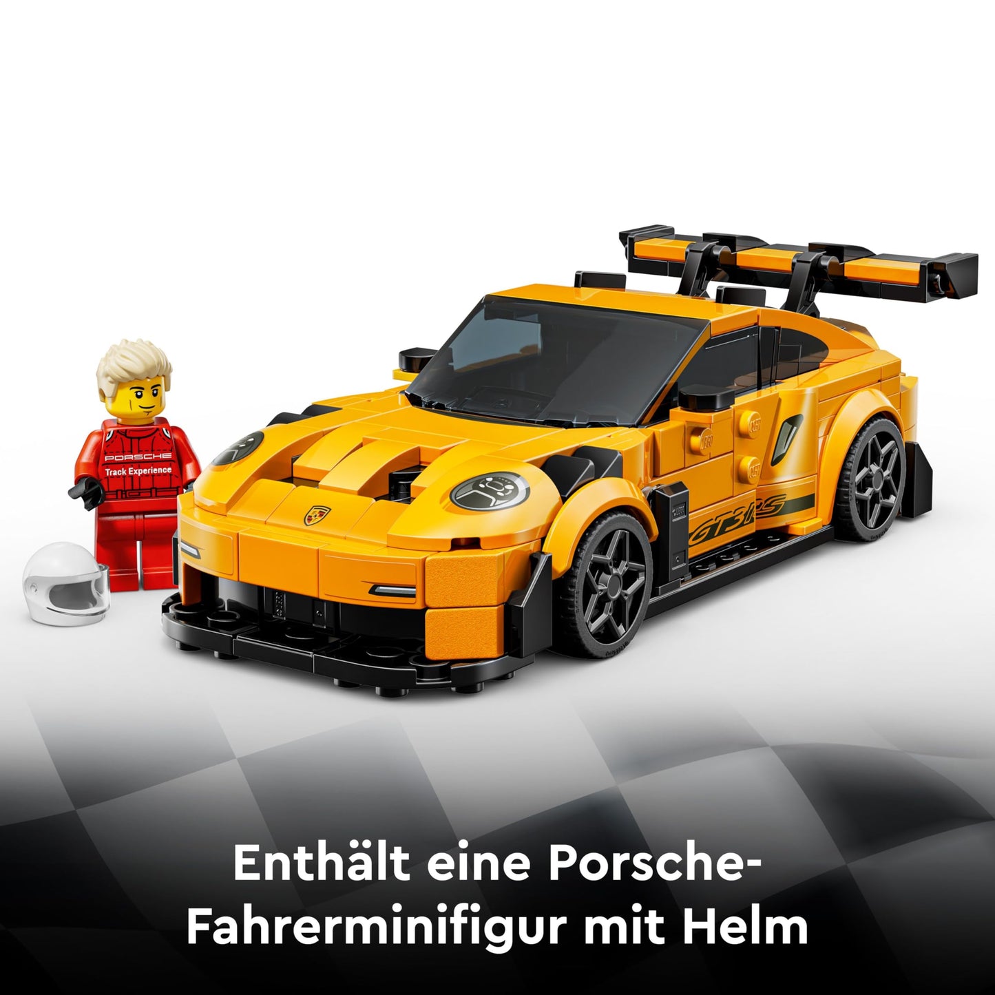 LEGO Speed Champions Porsche 911 GT3 RS super sports car - toy car with 1 minifigure to collect and display - creative gift for boys, girls aged 9 and up and sports car fans - 77239