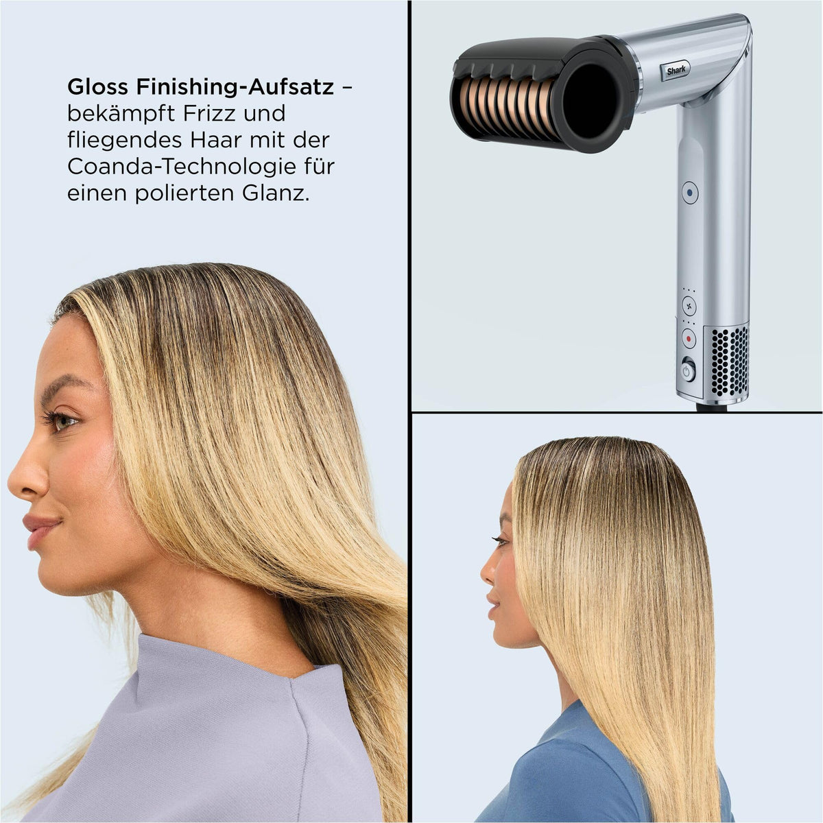 Shark FlexStyle Ediție Limitată Albastru Glacial 6-in-1 Styler de Păr, HD476WHEU