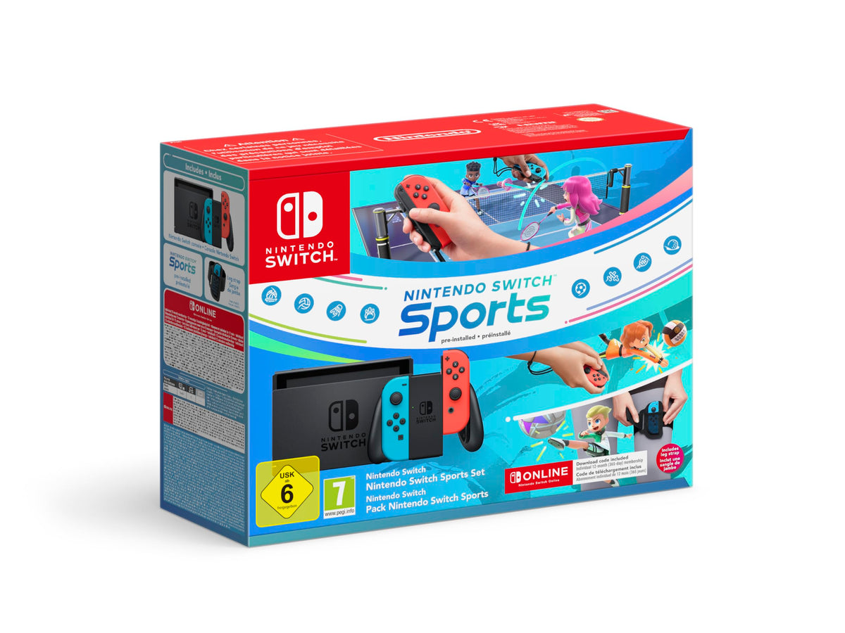 Nintendo Switch Console Neon Red/Neon Blue Switch Sports + 12 months NSO - 10014336