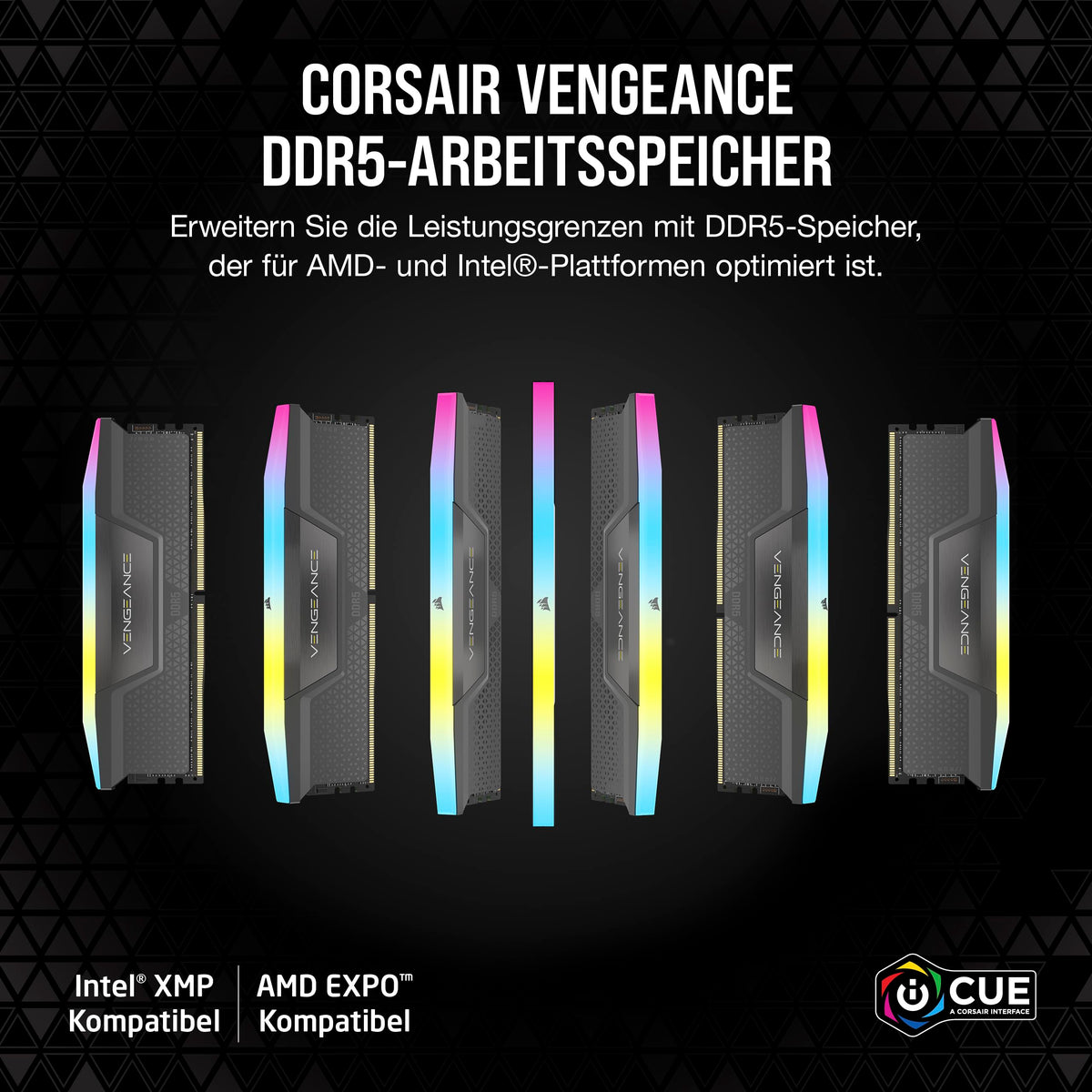 CORSAIR Vengeance RGB DDR5 16GB (1 x 16GB) până la 6000MHz AMD Intel RAM - CMH16GX5M1E6000Z36
