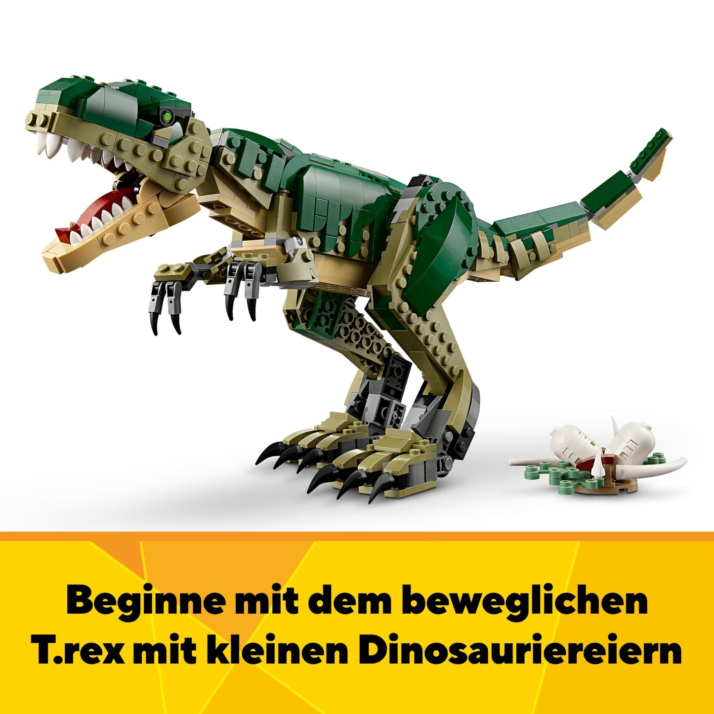 LEGO Creator 3in1 T. rex to Triceratops to Pterodactyl Toys, Dinosaur Figures for 9 Plus Year Old Boys & Girls, Posable Dino Toy Model Building Set, Birthday Gift Idea for Kids 31151