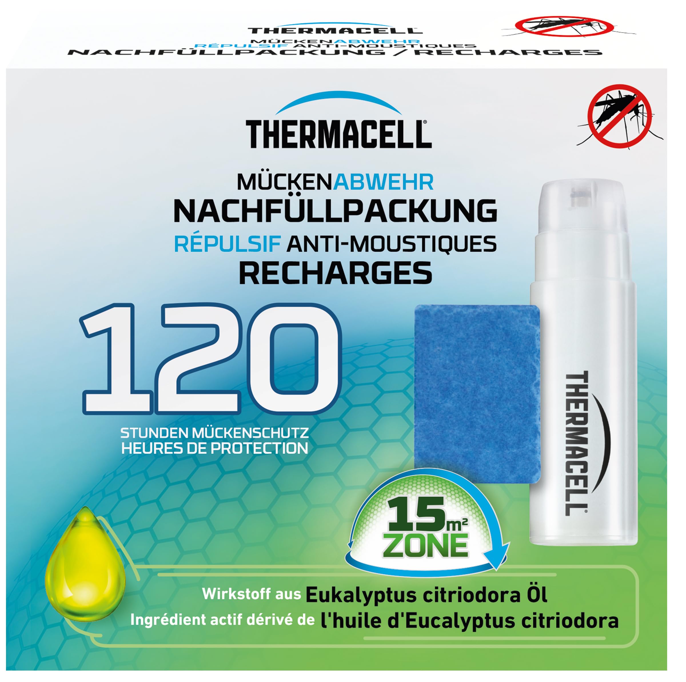 Thermacell Mosquito Repellent Refill - 120 Hour Mosquito Repellent | 30 active ingredient plates & 10 gas cartridges – refill pack for Thermacell devices - 86601879