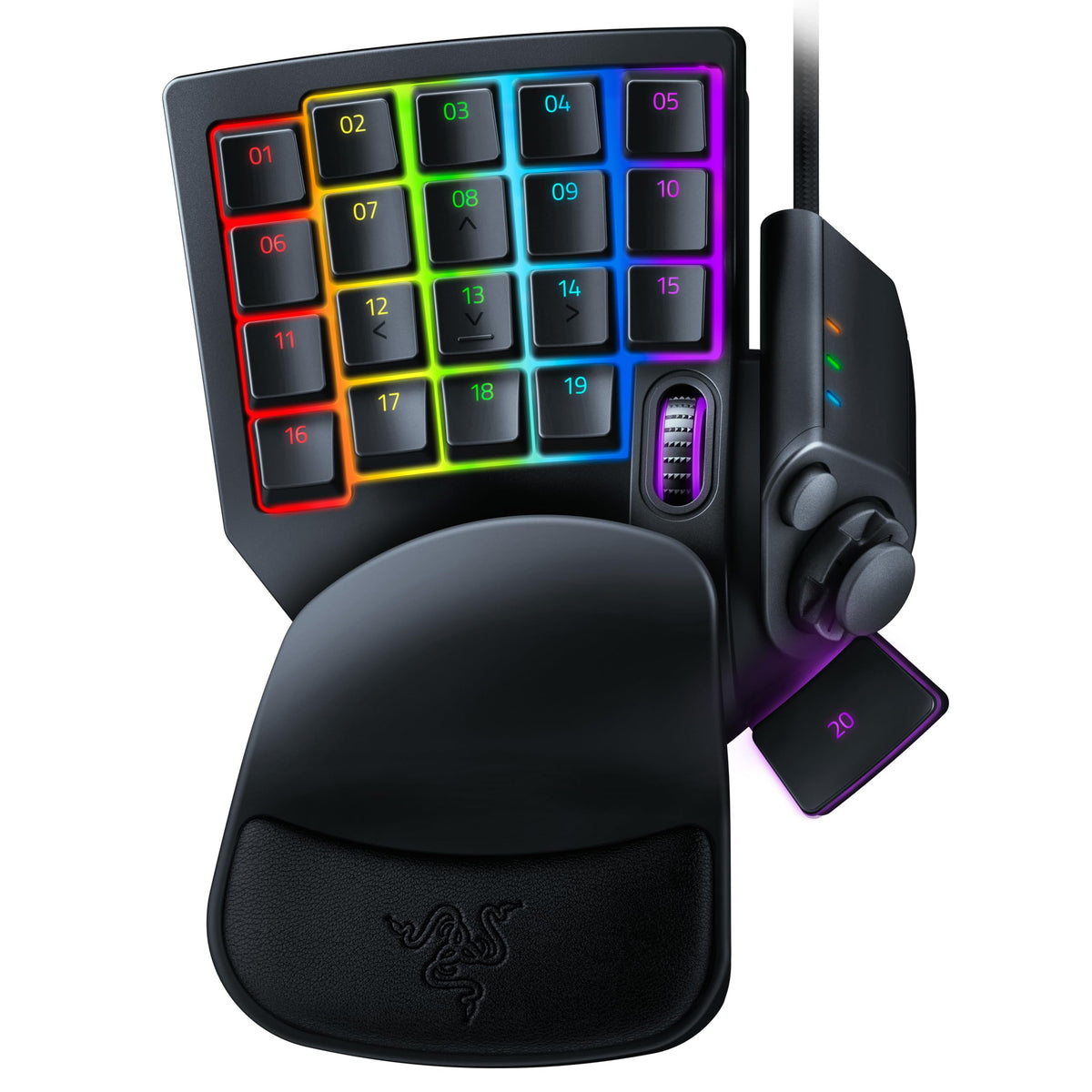 Razer Tartarus Pro - Gaming Keypad (Gamepad with analog-optical keys, 32 programmable keys, adjustable actuation point, profiles, wrist rest, Rapid Trigger) Black - RZ07-03110100-R3M1