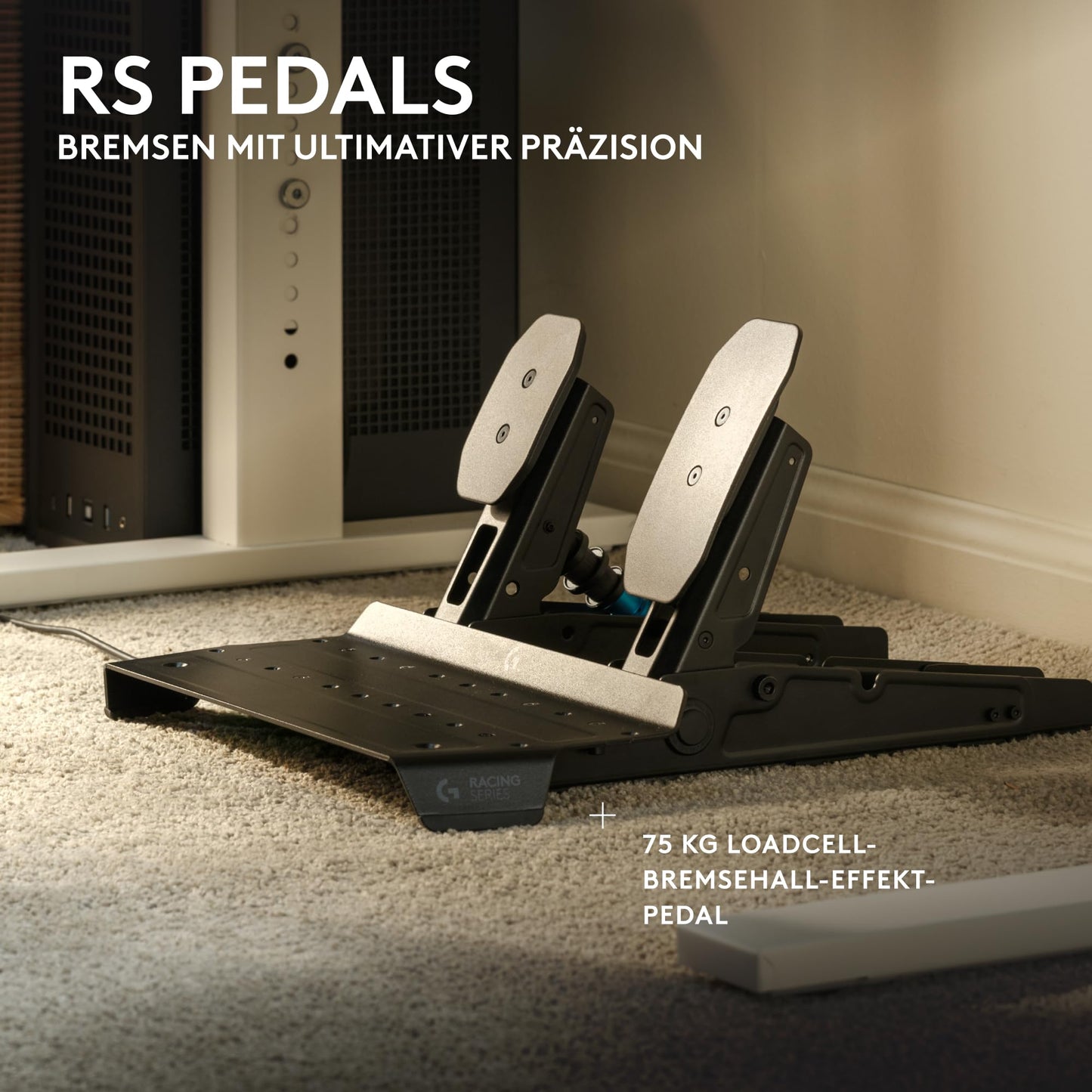 Logitech G RS50 RS50 pedal system: Set for simulated 4-part running - RS50 steering wheel base with 8 Nm direct transmission, RS hub - 941-000158