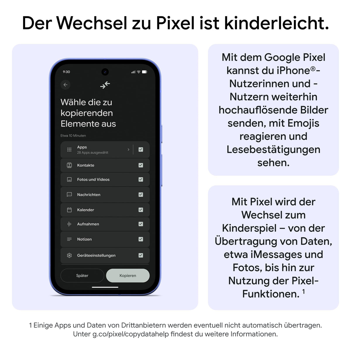 Google Pixel 10a 128GB Fog + Buds 2a - Hazel - GA09604-GB