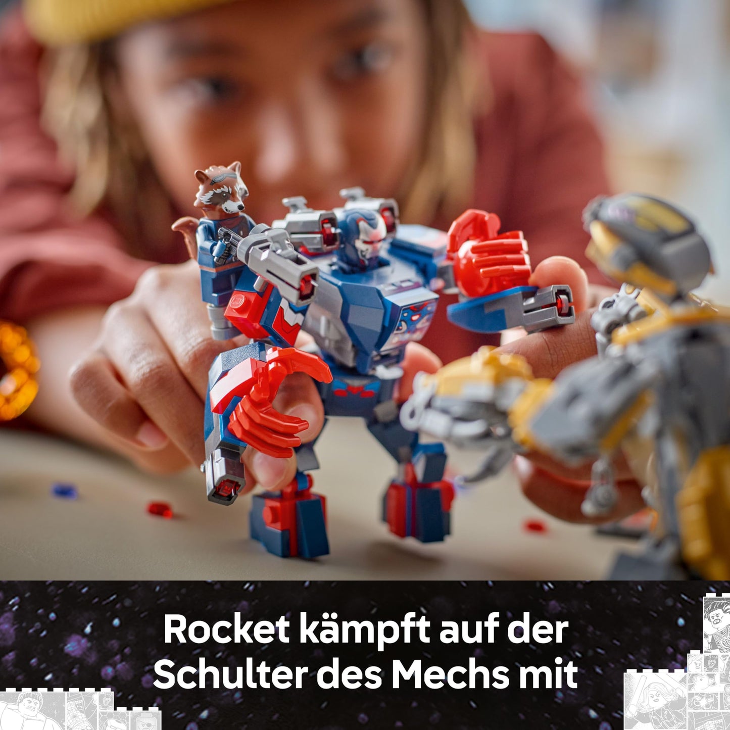 LEGO ǀ Marvel Avengers: Endgame Thor vs. Chitauri building set - superhero action with the Iron Patriot mech and 7 minifigures - gift for boys and girls aged 8 and up - 76322