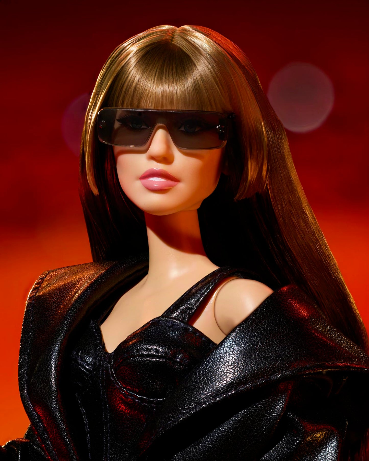 Barbie Signature Doll Poseable Miley Cyrus Collectible Figure in Faux Leather Outfit with Hood and High Heels, JJY06