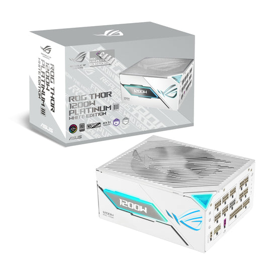 ASUS ROG Thor 1200W Platinum III White Equalizer ATX Gaming Power Supply - 90YE00S1-B0NA00