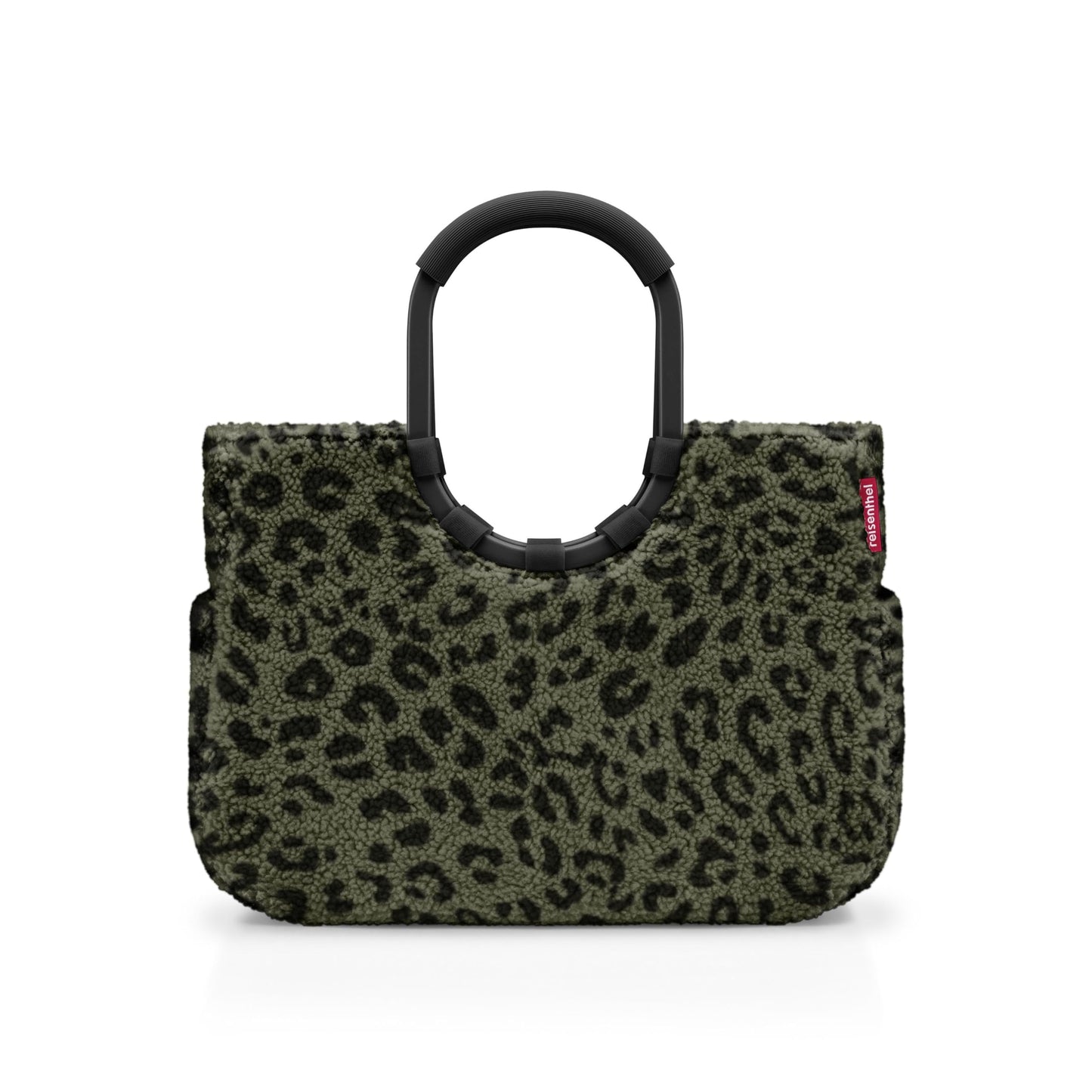 reisenthel loopshopper L teddy leo olive – sturdy bag with practical compartments made from recycled PET bottles – charming and water-repellent design - OR5055