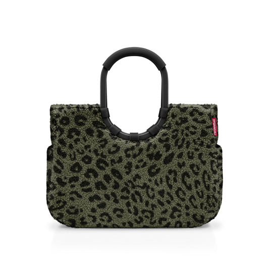 reisenthel loopshopper L teddy leo olive – geantă rezistentă cu compartimente practice, fabricată din sticle PET reciclate – design fermecător și rezistent la apă - OR5055