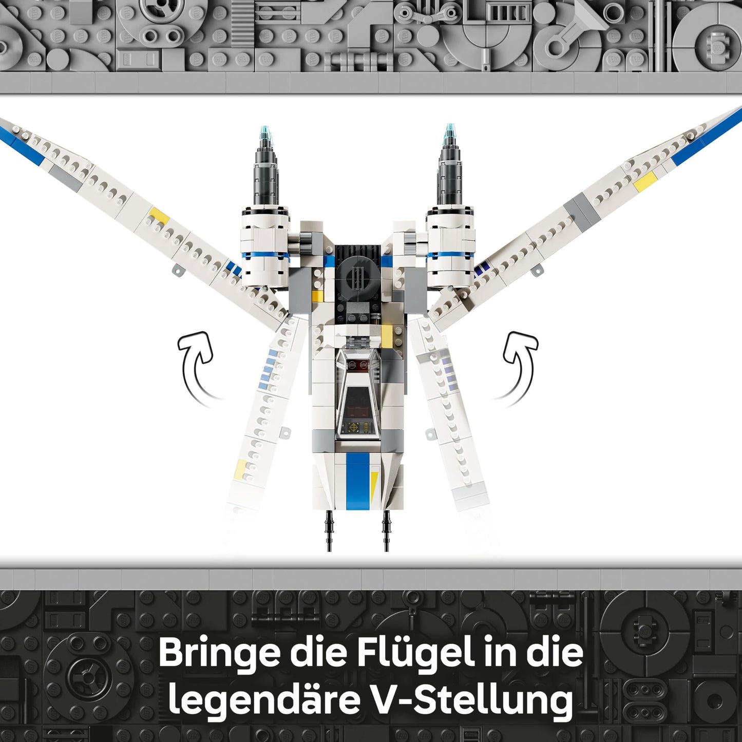 LEGO Star Wars 75399 Rebel U-Wing Starfighter - toy with swivel wing function & 3 minifigures including Cassian Andor & K-2SO droid figure - gift for boys aged 8 and up & Andor Season 2 fans
