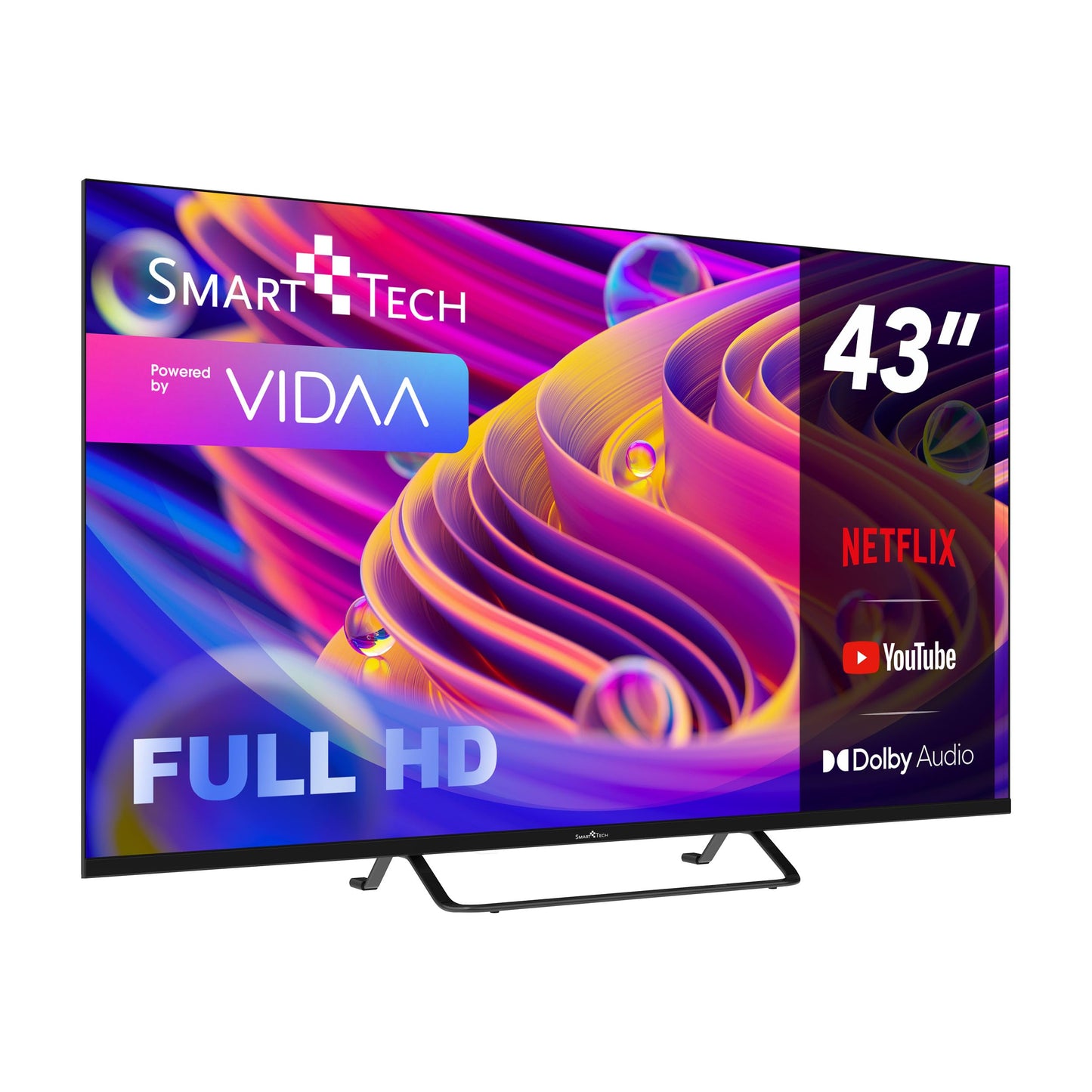 Smart Tech 43FV02V TV 43 inch Smart TV VIDAA - TV with Full HD resolution and triple tuner, LED TV (2026)