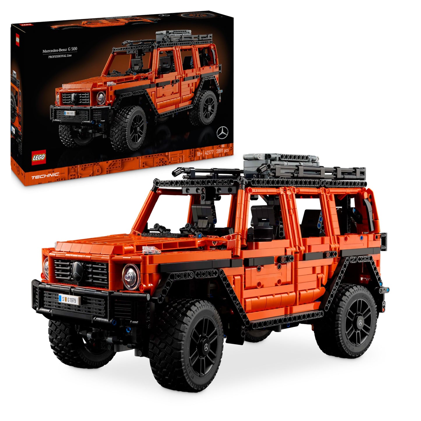 LEGO Technic Mercedes-Benz G 500 Professional Line, building set with car model of the G-Class, gift for adults, luxury off-road vehicle set, Mercedes collector's item, toy car 42177