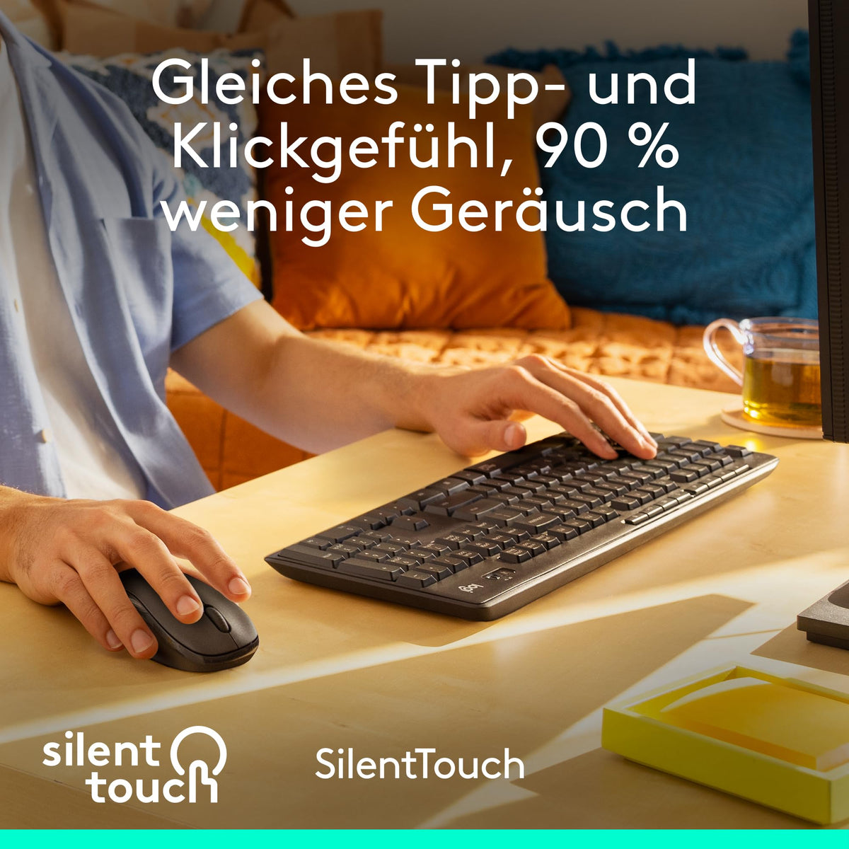 Logitech MK295 Silent Wireless Keyboard-Mouse Set - 8551681