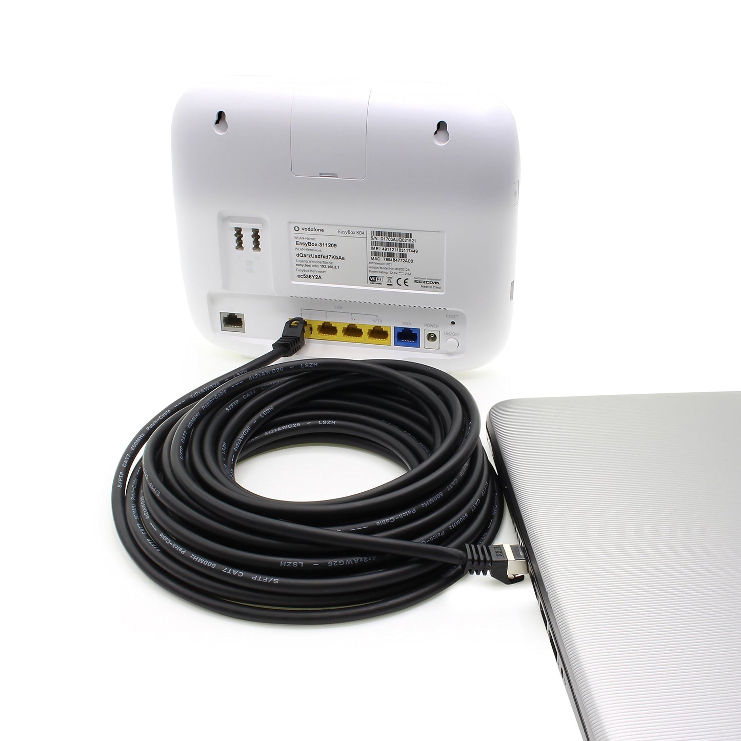 1aTTack.de Cat.7 network cable 1.5m black pack of 10 Cat7 Ethernet cable network LAN cable raw cable 10 Gb s SFTP PIMF LSZH set patch cable with Rj 45 plug Cat.6a - 4251073616865